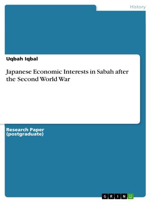cover image of Japanese Economic Interests in Sabah after the Second World War